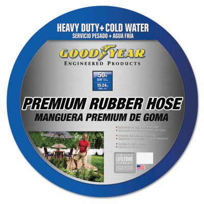 Heavy-Duty Contractors Water Hoses - Coupled, 5/8 in X 50 ft, Black