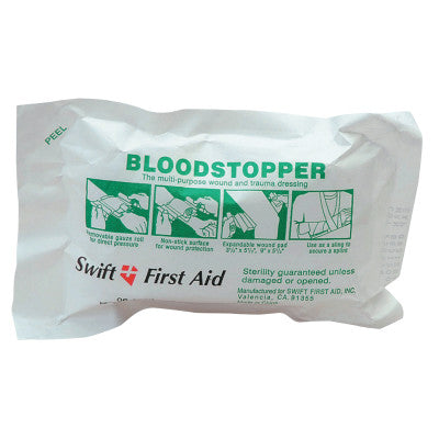 Bloodstopper Bandages, 5 in x 8 in, Sterile Gauze, Gauze, 1 each