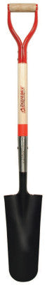 Drain & Post Spades, 14 X 4 3/4 Round Blade, 29 in White Ash Steel D-Grip Handle