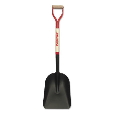 Steel Scoops, 15 in x 11 in Blade, 27 in White Ash Steel D-Grip Handle