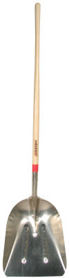 Aluminum Scoops, 17.75 x 14.5 Blade, 48 in White Ash Straight Handle