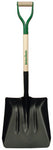 Steel Coal Shovels, 14.5 X 13.5 Sq Pt Blade, 27 in White Ash D-Grip Handle