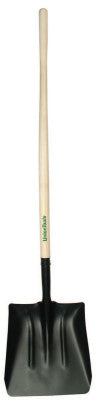 Steel Coal Shovels, 14 1/2 X 13 1/2 Sq Pt Blade, 48 in White Ash Straight Handle