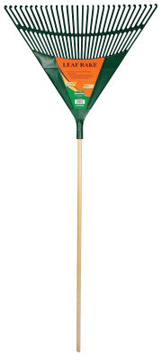 Leaf Rake, 30 in Poly Blade, 48 in Hardwood Handle