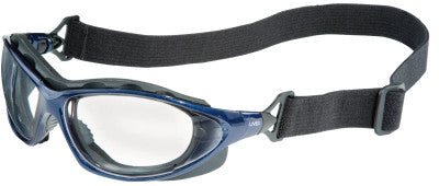 Seismic Sealed Eyewear, Clear Lens, Polycarbonate, HC, Metallic Blue Frame