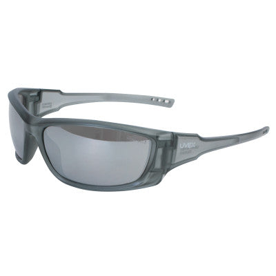 A1500 Series Safety Eyewear, Silver Mirror Lens, Hard Coat, Gray Frame