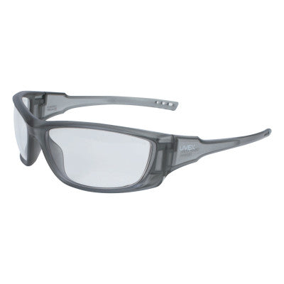 A1500 Series Safety Eyewear, Clear Lens, UvextraAF, Gray Frame