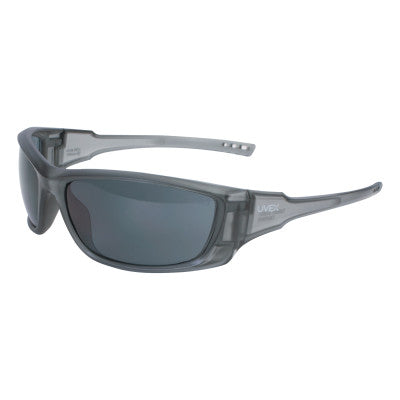 A1500 Series Safety Eyewear, Gray Lens, UvextraAF, Gray Frame