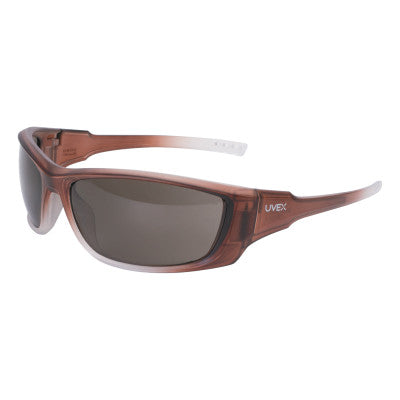 A1500 Series Safety Eyewear, Gray Lens, UvextraAF, Matte Brown Frame