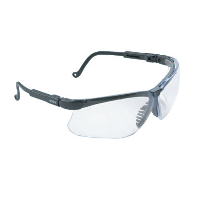 Genesis Eyewear, Clear Polycarbonate Hard Coat Lenses, Black Frame