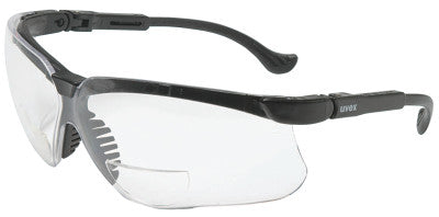 Genesis Readers Eyewear, Gray +2.5 Diopter Polycarb Hard Coat Lenses, Blk Frame