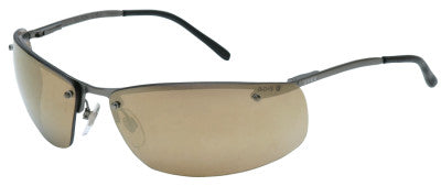 Slate Eyewear, Gold Mirror Lens, Polycarbonate, HC, Matte Gunmetal Frame, Metal