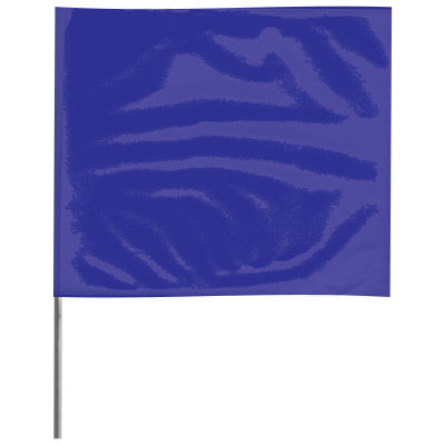 Stake Flags, 2 in x 3 in, 21 in Height, PVC; Steel Wire, Blue