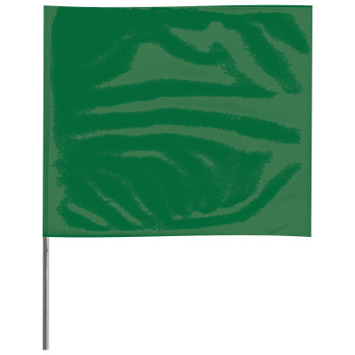 Stake Flags, 2 in x 3 in, 21 in Height, PVC Film, Green
