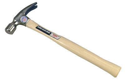 Framing Rip Hammer, Forged Steel, Straight White Hickory Handle, 16 in, 2 lb