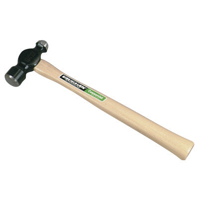 Ball Pein Hammer, Straight Hickory Handle, 15 3/4 in, Forged Steel 32 oz Head