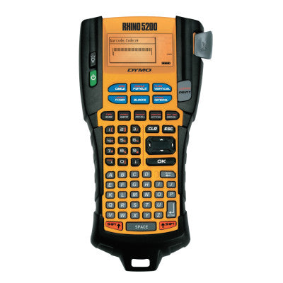 RHINO Industrial 5200 Label Maker, Includes Black on White, 3/4 in x 18 ft