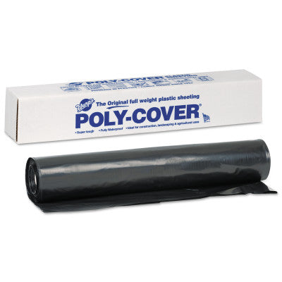 Poly-Cover Plastic Sheets, 6 Mil, 32 x 100, Black