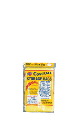 Oversize Storage Bags, 45 X 96 in, Yellow, 3 per package