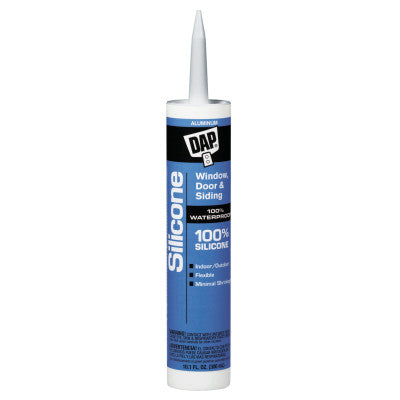 All-Purpose 100% Silicone Rubber Sealants, 10.1 oz , Aluminum