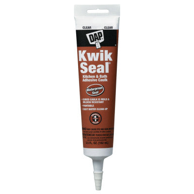 KWIK SEAL Kitchen & Bath Adhesive Caulks, 5 1/2 oz , Clear