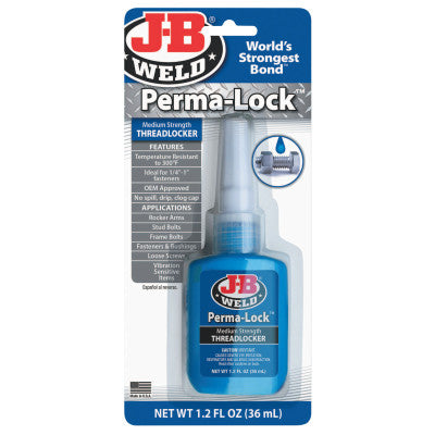 J-B Weld Perma-Lock Threadlocker, 36 mL, Blue