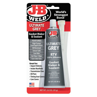 Ultimate Grey Gasket Maker & Sealant , 3 oz Tube Skin Packed
