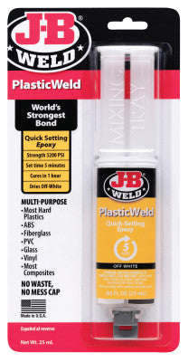 Cold Weld Compounds, 25 mL PlasticWeld Syringe Skin Packed, Clear