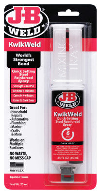 Cold Weld Compounds, 25 mL KwikWeld Syringe Skin Packed, Black