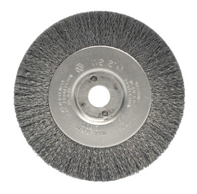 Narrow Face Crimped Wire Wheel, 4 in D x 1/2 in W, .006 in Steel Wire, 6,000 rpm