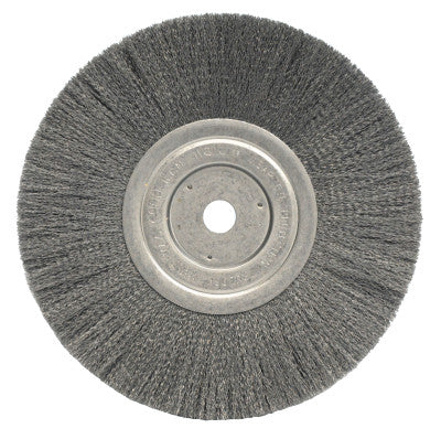 Narrow Face Crimped Wire Wheel, 8 in D x 3/4 in W, .006 Steel Wire, 6,000 rpm