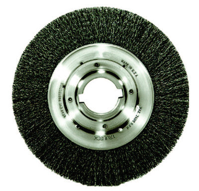 Medium Crimped Wire Wheel, 10 in D x 1 1/8 in W, .0118 in Steel Wire, 3,600 rpm