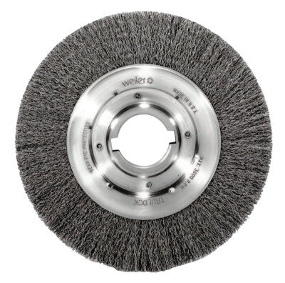 Medium-Face Crimped Wire Wheel, 10 in D, .0118 Stainless Steel Wire