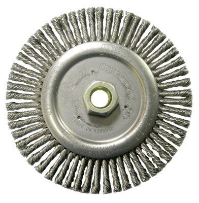 Roughneck Stringer Bead Wheel, 6 in D x 3/16 in W, .02 Steel Wire, 12,500 rpm