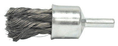 Knot Wire End Brushes, Stainless Steel, 1/2 in Dia, 1 1/8 in x .0104 Trim