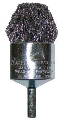 Controlled Flare End Brushes, Steel, 22,000 rpm, 3/4" x 0.014"