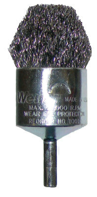 Controlled Flare End Brushes, Stainless Steel, 22,000 rpm, 1"