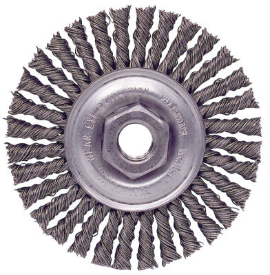 Roughneck Stringer Bead Twist Knot Wire Wheels, 4 in D, M10 x1.5 Nut