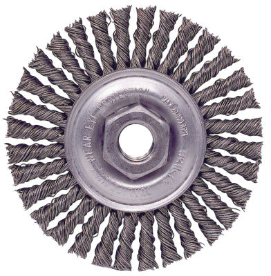 Roughneck Stringer Bead Twist Knot Wire Wheels, 4 in D, M14 x 2 Nut