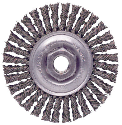 Roughneck Stringer Bead Twist Knot Wire Wheels, 4 in D, 1/2 in - 13 UNC