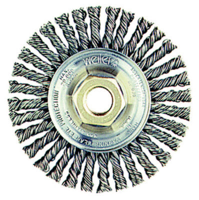 Roughneck Stringer Bead Wheel, 4 in D x 3/16 W, .02 Stainless Wire, 20,000 rpm