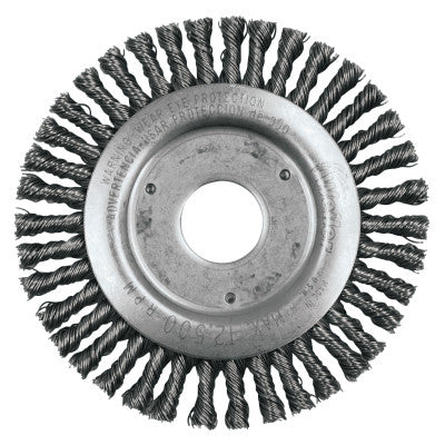 Roughneck Stringer Bead Wheel, 4 1/2 in D x 3/16 W, .02 Stainless Steel Wire