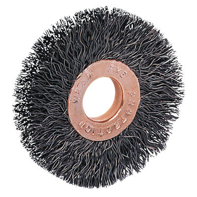 Copper Center Wire Wheel, 3 in D x 5/8 in W, .008 in Steel Wire, 20,000 rpm