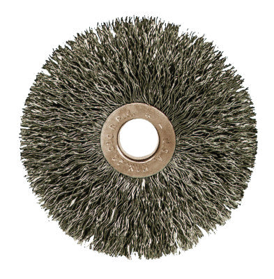 Copper Center Wire Wheel, 3 in D x 5/8 in W, .014 in Steel, 1/2-3/8 Arbor Hole