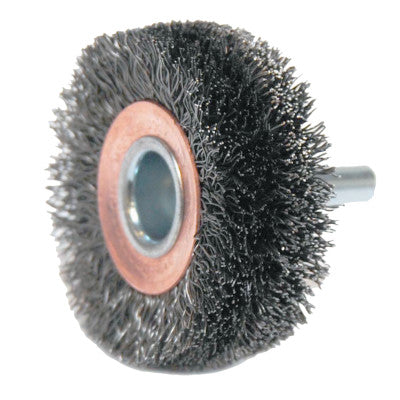 Stem-Mounted Wide Conflex Brush, 2 in D x 3/4 in W, .0118 in Steel, 20,000 rpm