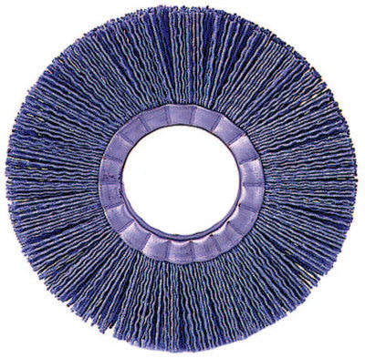 Nylox Basic Section Wheel Brush, 6 in Dia., 0.04 Bristle, 6,000 rpm