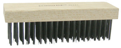 Vortec Pro Block Type Scratch Brushes, 6X19 Rows, Round Steel Wire, Wood Handle