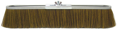 Vortec Pro Strip Broom, 18 in Metal Block, 3 in Trim L, Brown Polypropylene Fill