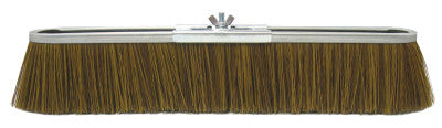 Vortec Pro Strip Broom, 24 in, Metal Block, 3 in Trim L, Polypropylene, Brown