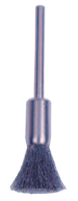 Miniature Stem-Mounted End Brushes, Stainless Steel, 0.005 in, 37,000 rpm